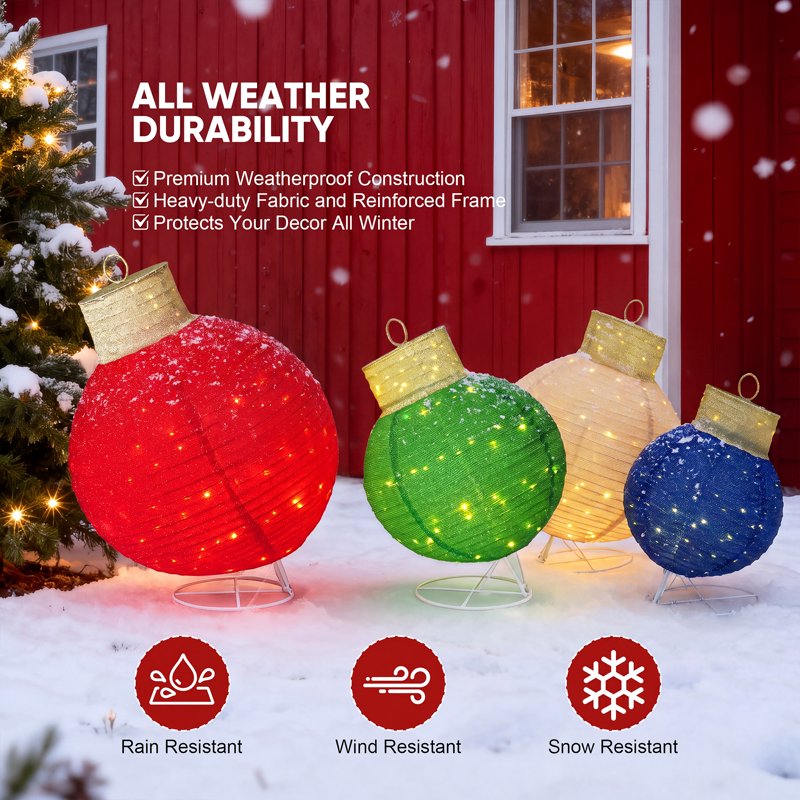 Christmas Lantern String Lights 350 LED Indoor Outdoor Decor Set