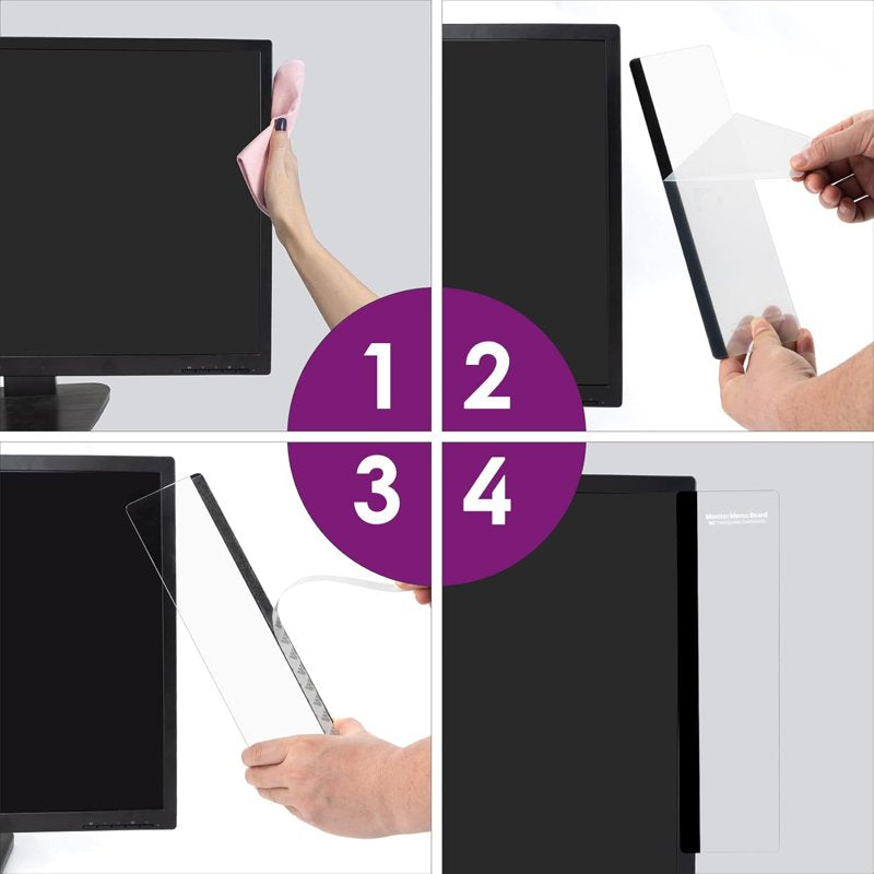 4-Pack Monitor Memo Boards Office Desk Organizer Supplies for Home & Office