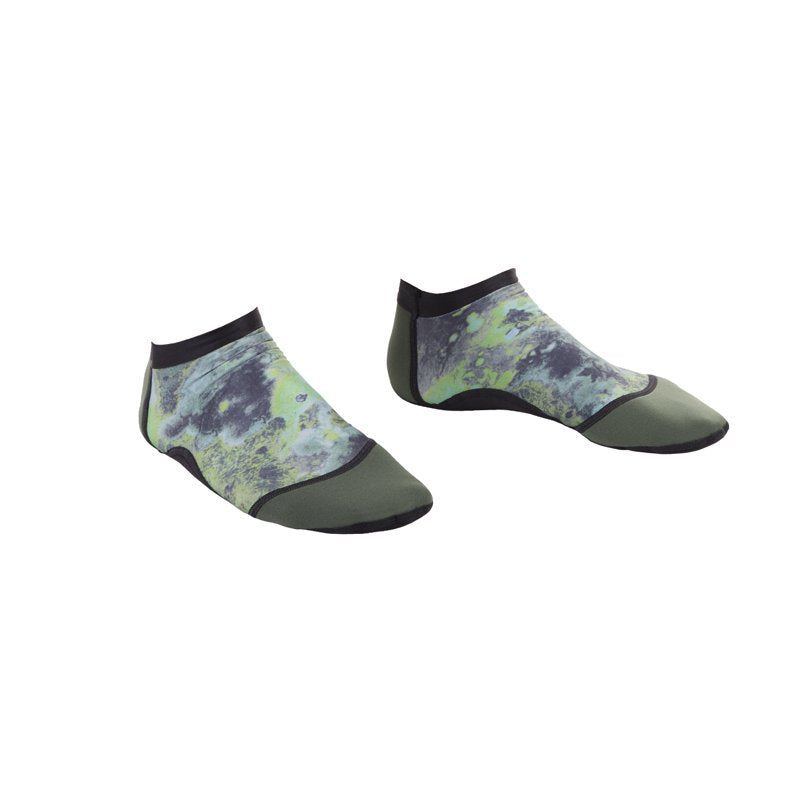 IST Low Cut Beach Socks Water Shoes for Fins, Sand Volleyball & Soccer - Green Water, Small