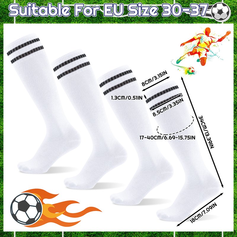 Kids Over Knee Soccer Socks - Breathable & Supportive Sports Socks for Children