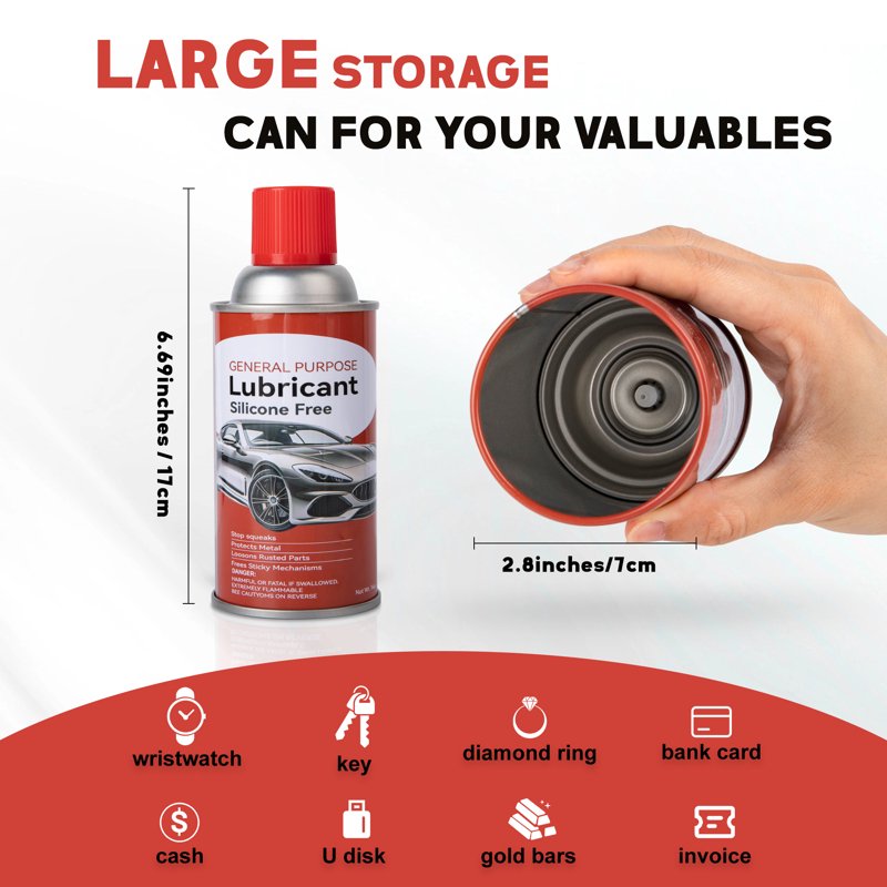 Fake Soup Can Safe with Secret Compartment Large Hidden Storage for Jewelry Cash
