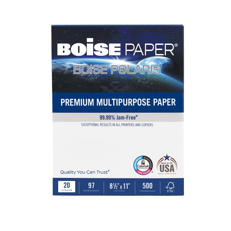 Premium Multipurpose Copy Paper 8.5 x 11 Letter 97 Bright White 20 lb. 10 Ream