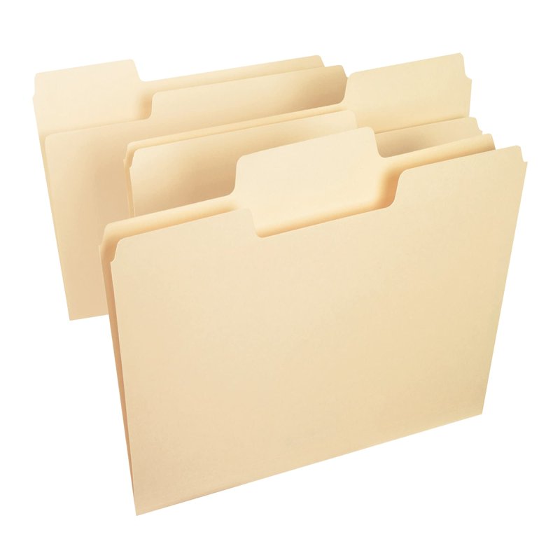 Manila Blank Card Guide - 3x5 Inch Filing Labels, 100 Sheets