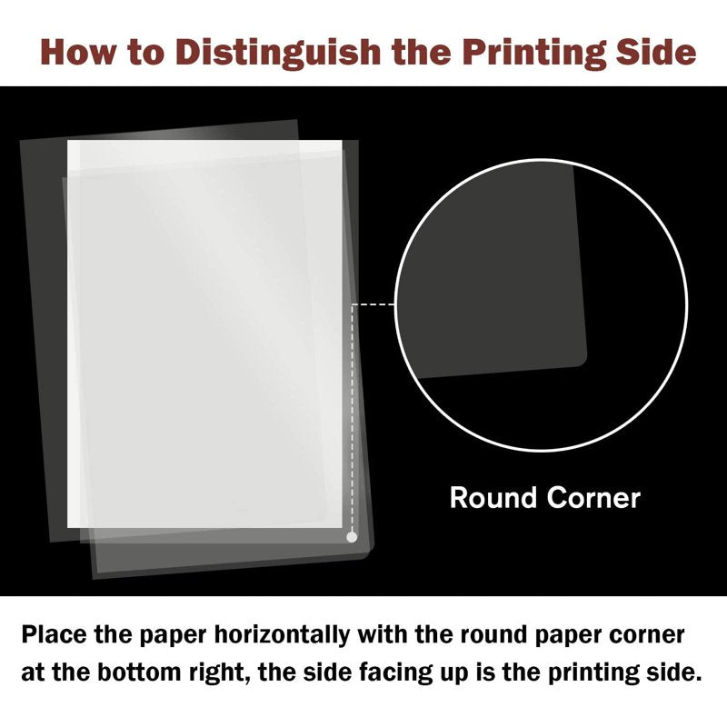 Clear Transparency Film for Inkjet Laser Printer Copier 8.5 x 11 Inch - Multiple Sheets