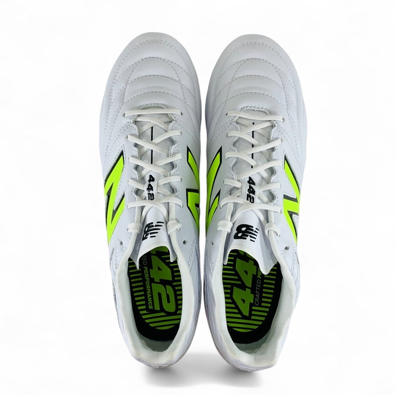 New Balance 442 Pro FG v2 Soccer Cleats – White, 2E Wide, Size 10 (MS41FMB2) – Variation: 10 Wide