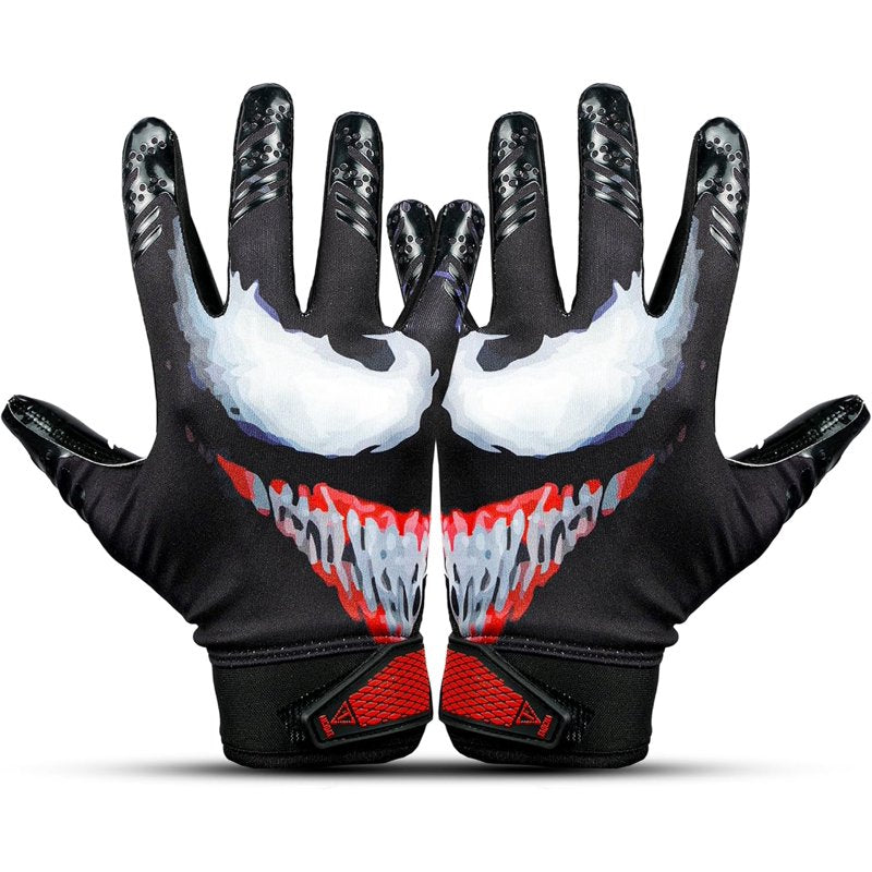 Youth Football Receiver Gloves Tacky Grip for Youth XS-S & M-L