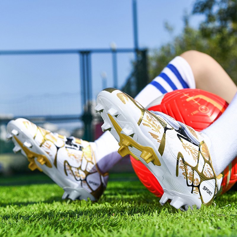 Kids Soccer Cleats Lightweight Durable Firm Ground Shoes for Boys & Girls