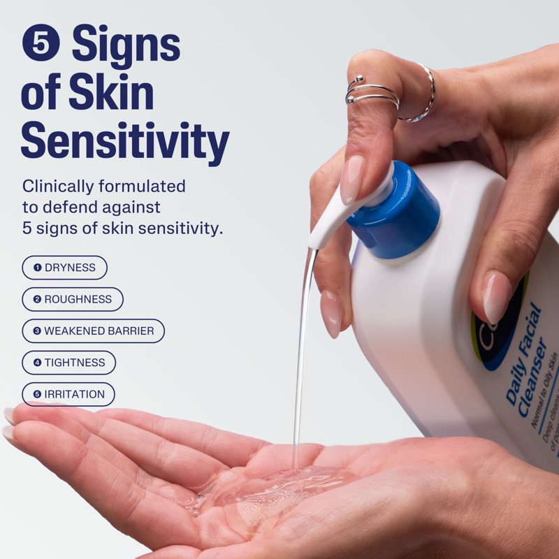 Travel Size Facial Cleanser for Sensitive Skin - 3 Pack, 2 oz