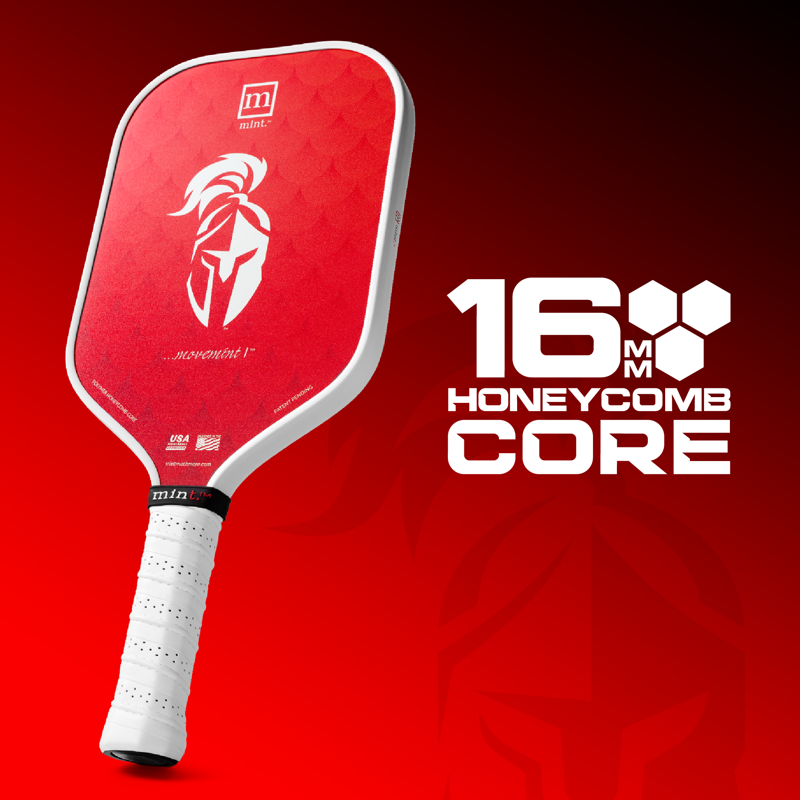 Pickleball Paddle – Midweight 16mm Poly Core, Carbon Fiber Face, TPE Edge Guard, USAPA Approved