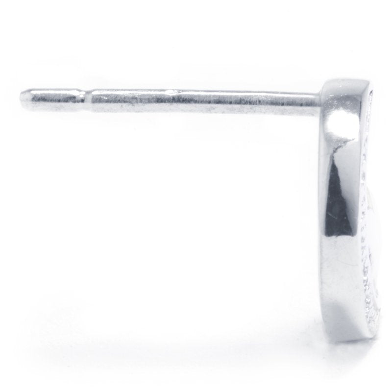 Celestial Moon & Star Stud Earrings in Sterling Silver with Cubic Zirconia