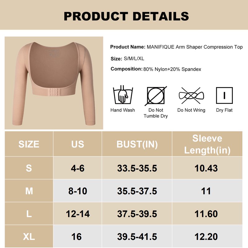 Women’s Arm Shaper Compression Sleeves Post Surgery Slimming Shapewear