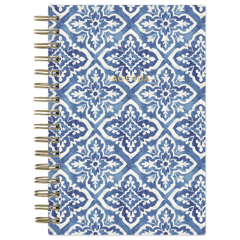 Undated Daily Planner 5 x 8 Flexible Cover Twin Wire Binding Office & School