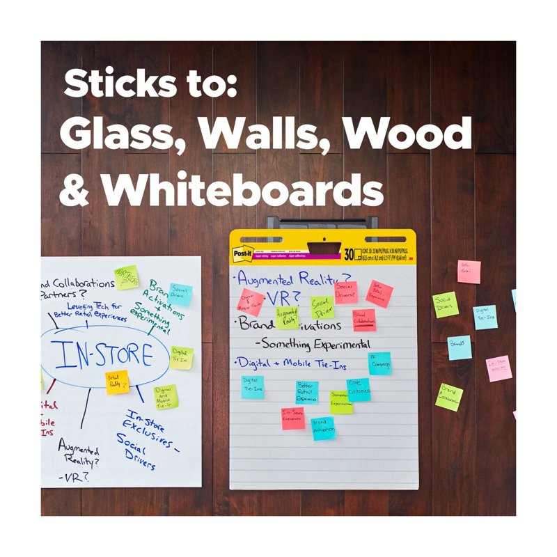 Post-it Super Sticky Easel Pad White 25x30 Inches Lined 1 Pad