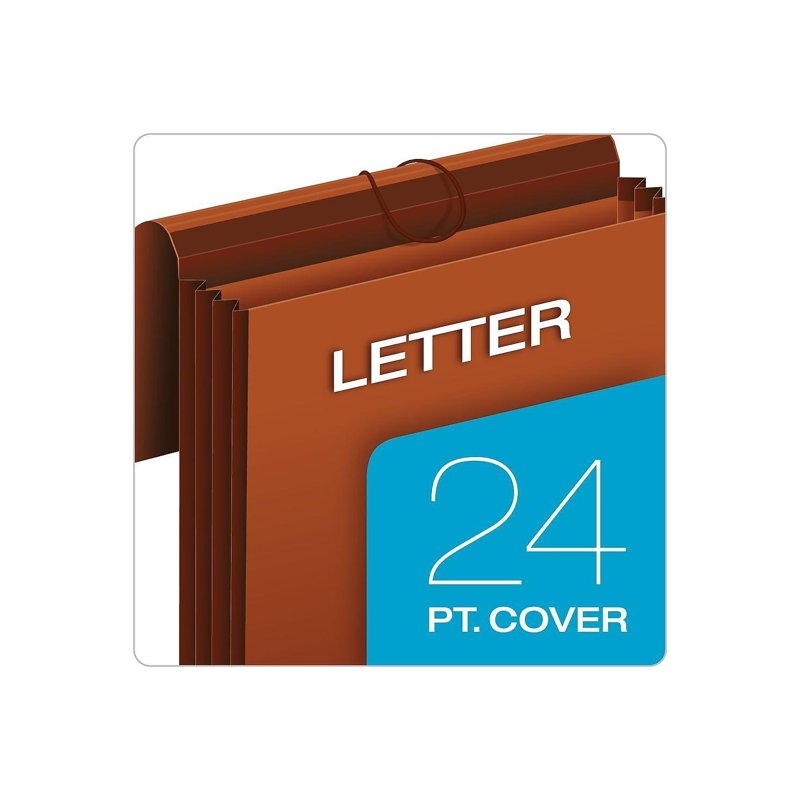 Heavy Duty Expanding File Wallet with Flap and Cord Closure - Letter Size, Brown