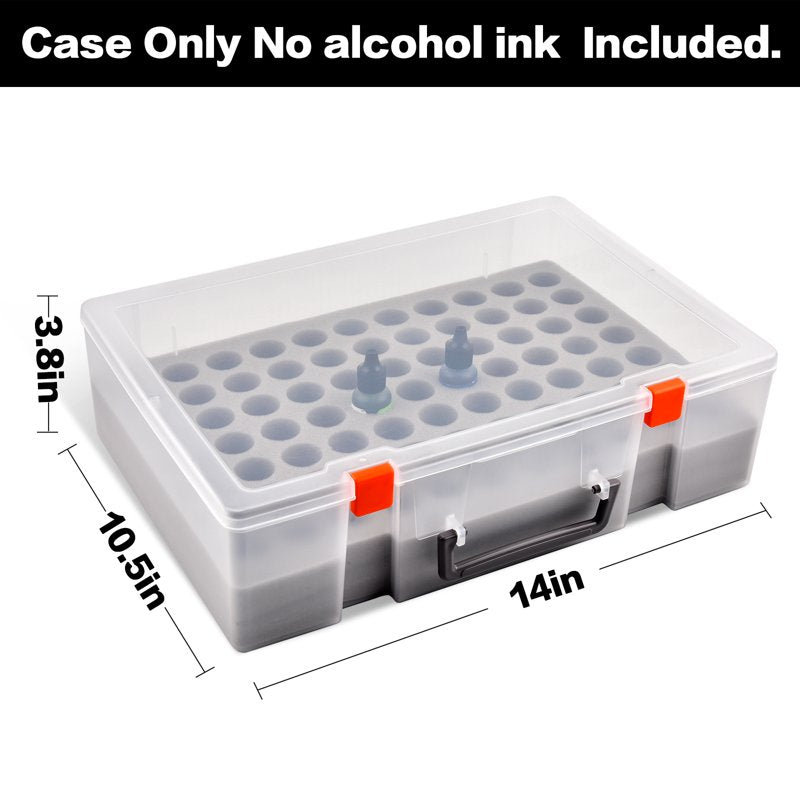 Alcohol Ink Storage Organizer Case Holds 77 Bottles for Art & Craft Supplies