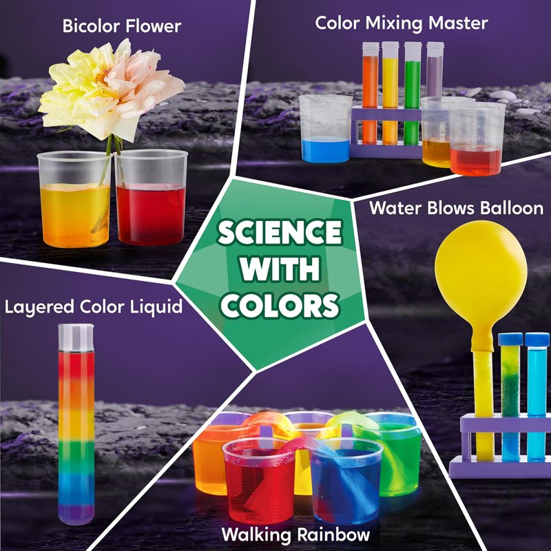 Kids STEM Science Kit with 50+ Chemistry Experiments - Educational Learning Toy for Ages 8-12