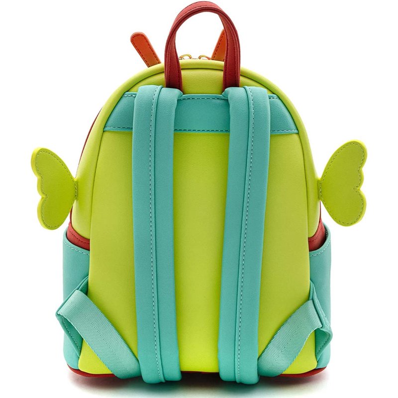 Mini Backpack for Women - The Bugs Life Heimlich Caterpillar Design, Faux Leather, Green