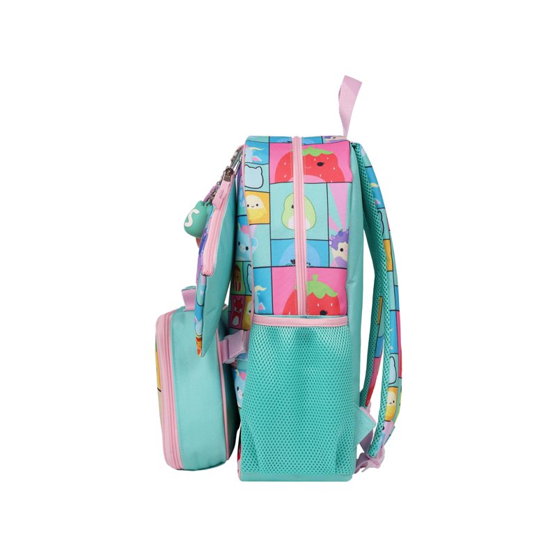 Kids Backpack Set with Detachable Lunch Bag - Squishmallow Plush Design