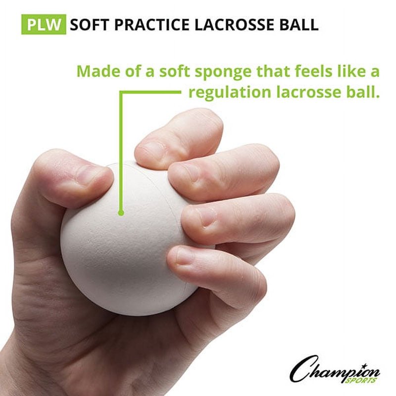 Soft Lacrosse Practice Balls 12-Pack for Indoor Training - White & Pink
