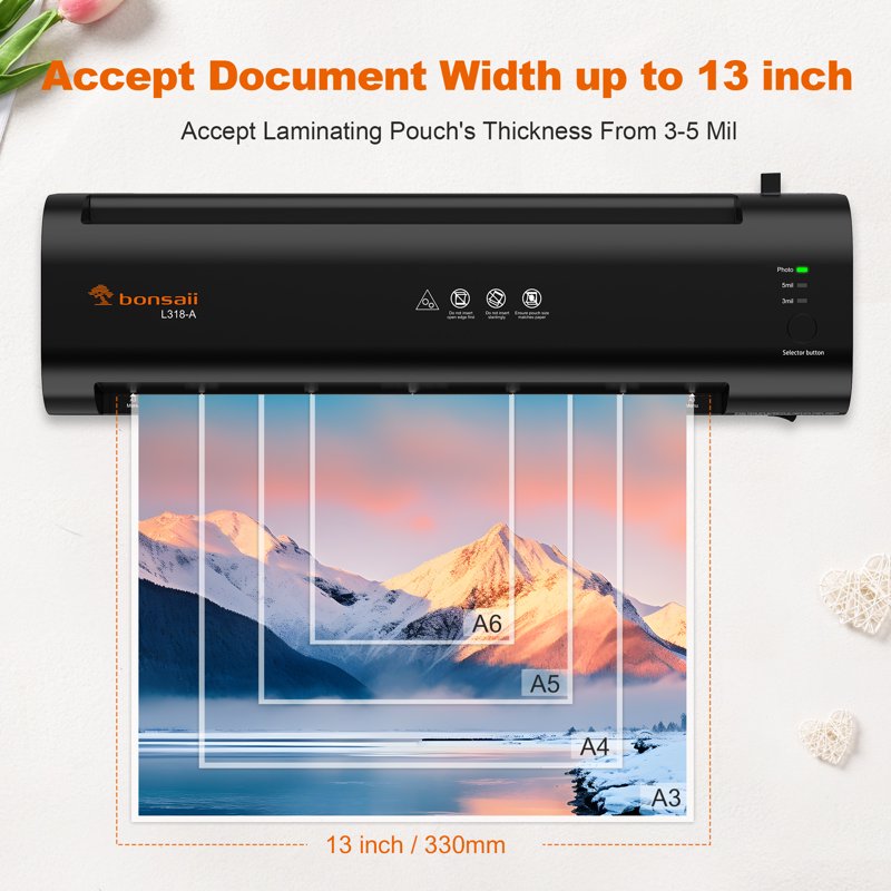 A3 Laminator Machine with Laminating Sheets, Cutter & Corner Rounding Set