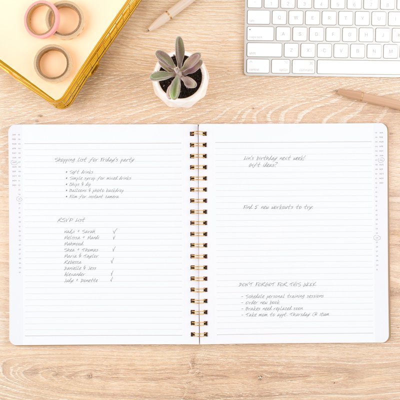 Spiral Notebooks 8x10 Inches - Taupe Cover, 80 Sheets, Legal Ruled, Durable & Tear-Out Pages
