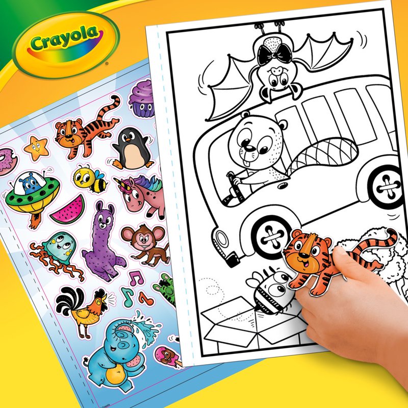 Educational Coloring Book with Stickers - Alpha Pets Alphabet and Numbers for Toddlers