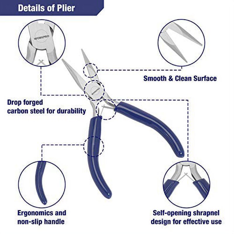 Jewelry Pliers Set - 7-Piece Jewelry Making Tools with Carrying Pouch