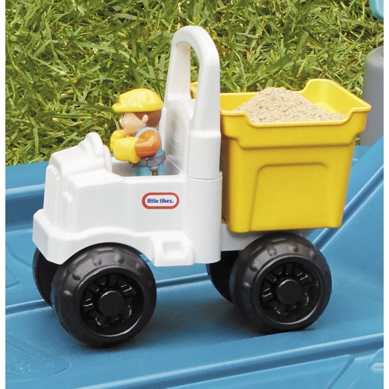 Kids Sandbox Excavator with Lid and 6 Accessories - Construction Play