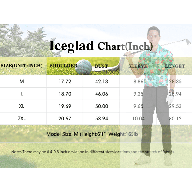 Men's Short Sleeve Performance Golf Polo Shirt Dry Fit Moisture Wicking