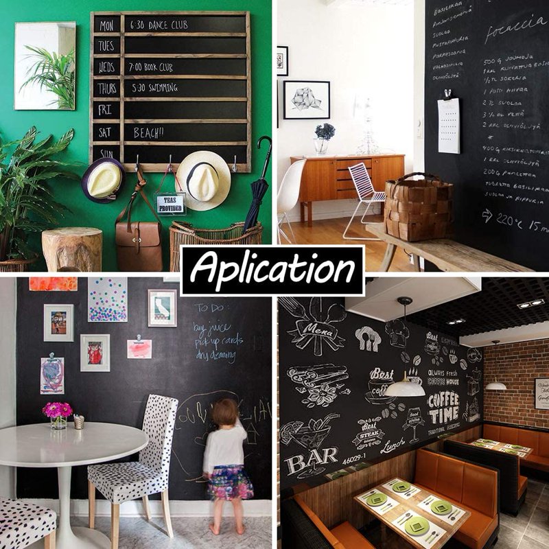 Removable Chalkboard Contact Paper Roll - Self-Adhesive Wall Decal for Home and Office