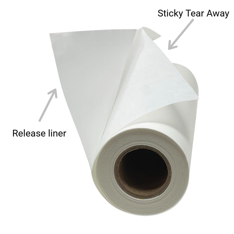 Self Adhesive Tear Away Embroidery Stabilizer Roll 12x10 Yards for Machine Embroidery - Peel & Stick