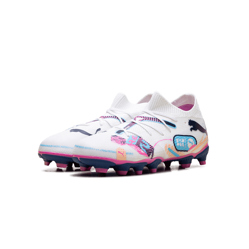 PUMA Future 7 FG/AG Cleats GS 5Y Match Volume Up Luminous Blue Poison Pink