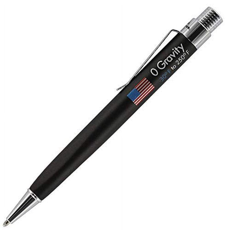 Fisher Space Pen Zero Gravity Pen with American Flag Imprint – Waterproof & Cold-Resistant Black Rubber Finish