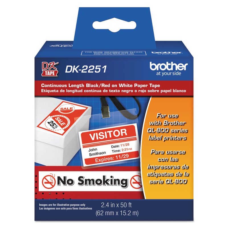 Continuous White Paper Labels for Brother QL Printers 2.4 in x 50 ft