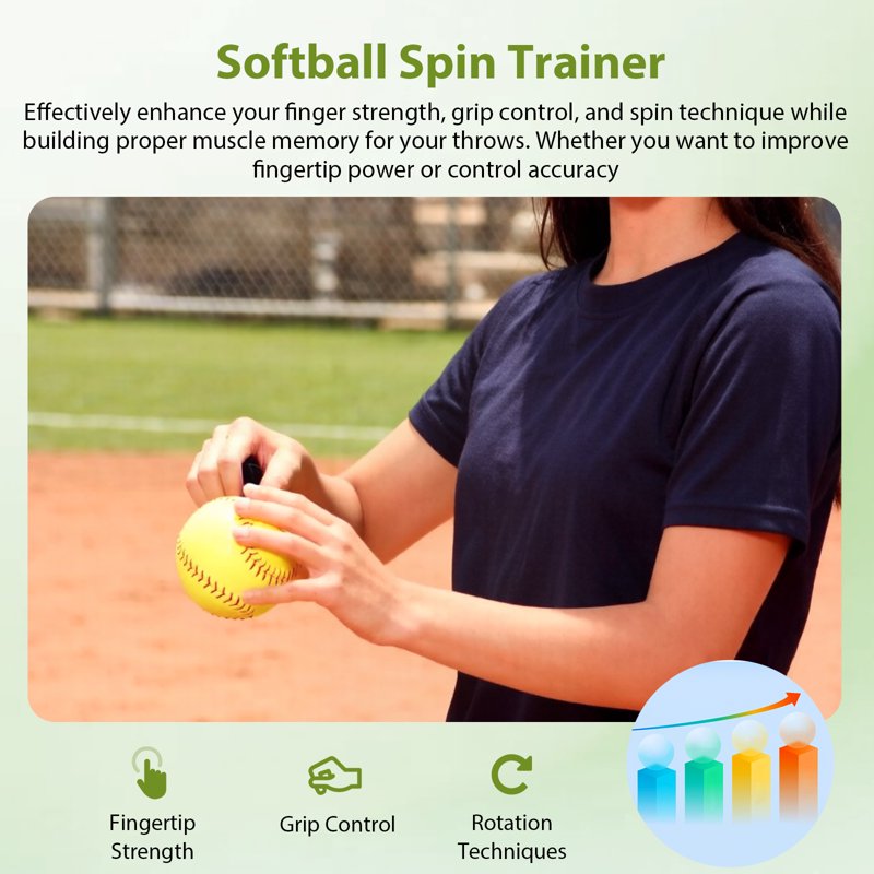 Softball Pitching Trainer Spinner for Finger Strength & Spin Control