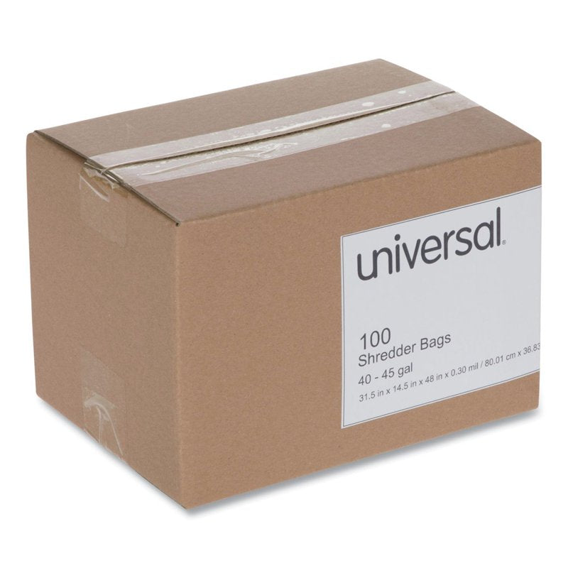 40-45 Gallon Capacity Heavy-Duty Clear Garbage Bags - 100 Pack