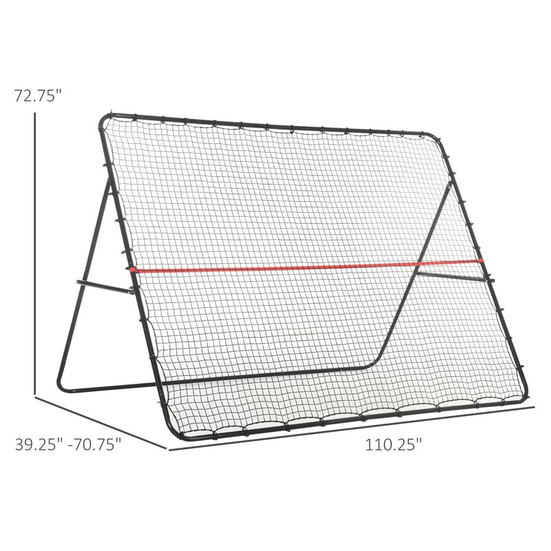 Adjustable Rebounder Net for Soccer, Baseball & Tennis Practice – Foldable Training Goal