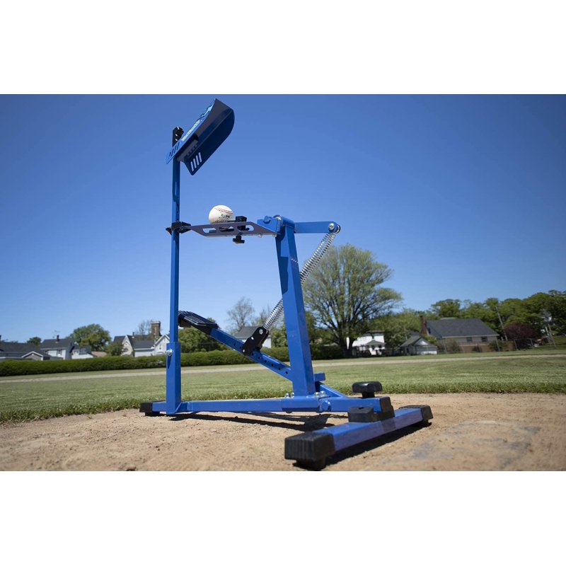 Baseball Pitching Machine - Fast Up to 58 MPH, Portable & Mechanical