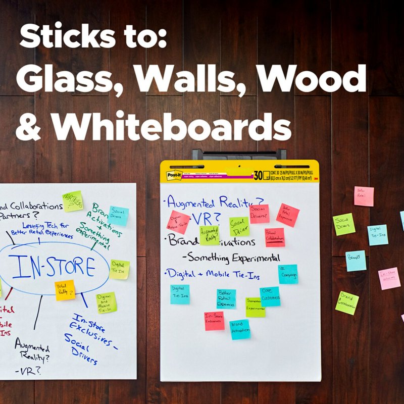 Post-it Super Sticky Mini Easel Pad Flip Chart 15x18 Inches, White, 2 Pads