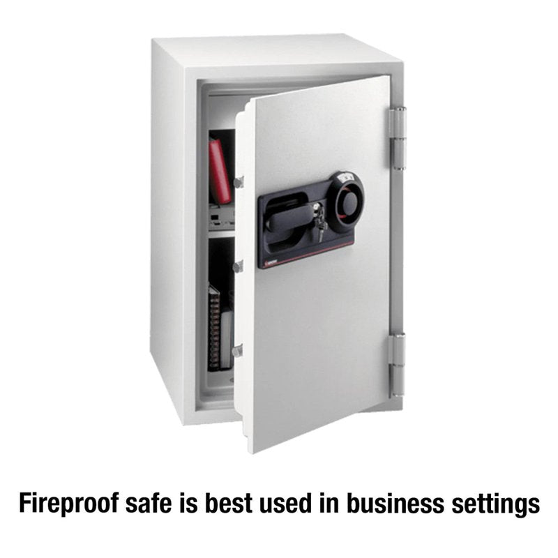 Fireproof Business Safe with Combination Dial Lock 3 Cu Ft Light Gray