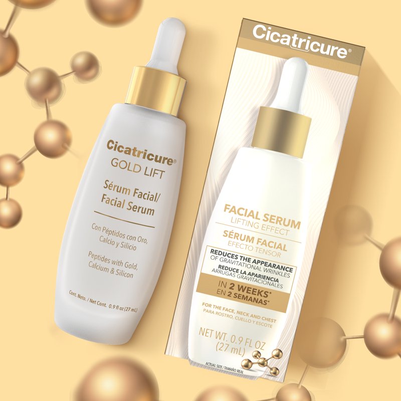 Anti-Aging Face Serum with Gold & Peptides for Firming & Hydration - 0.9 oz