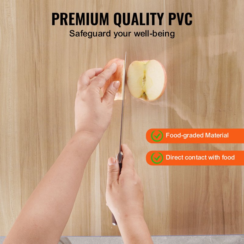 PVC Desk & Table Protector Cover - Water-Resistant, 40 x 60 Inch, Clear
