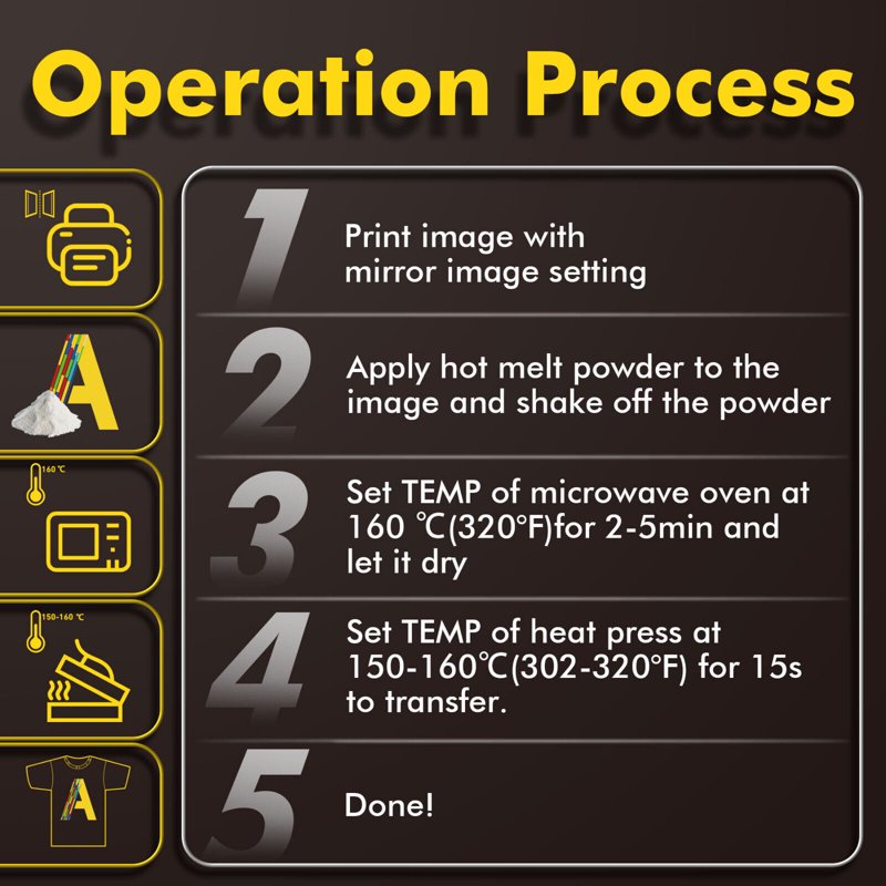 A-SUB DTF Transfer Sheets 13x19 Inch | 100 Sheets for Dark Fabrics