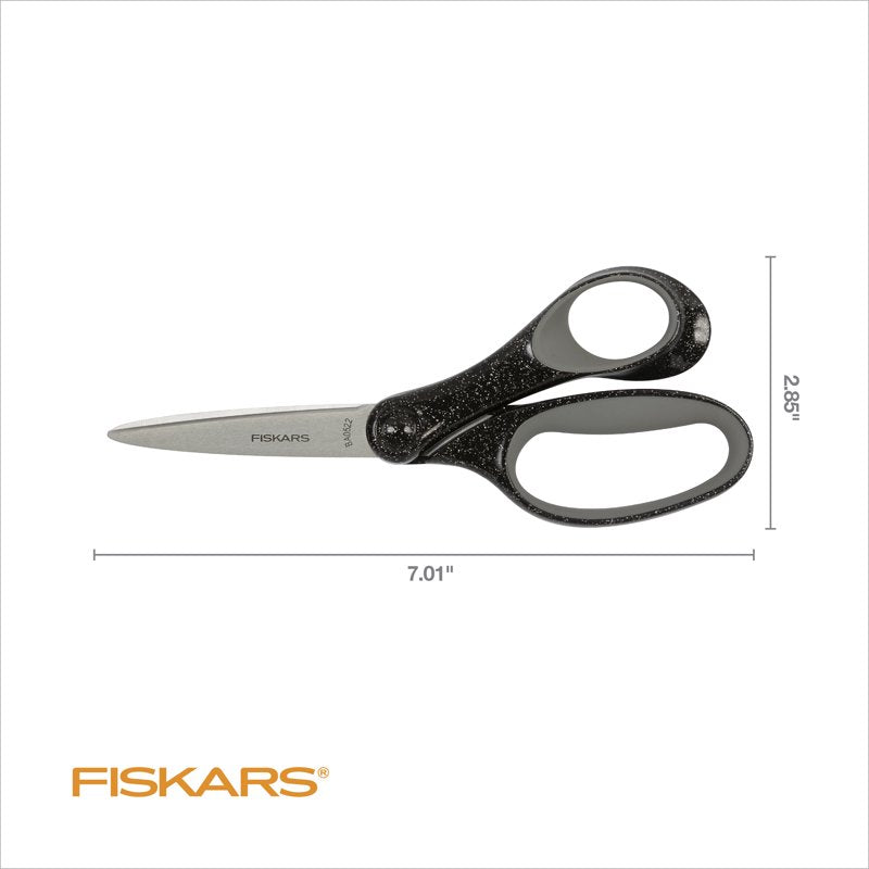 Kids 7-Inch Glitter Scissors for Arts & Crafts - Precision Blades & Ergonomic Handle