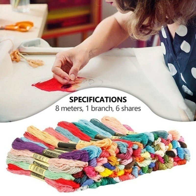 Rainbow Cotton Embroidery Floss Thread Set for Cross Stitch & Crafting - 447 Colors