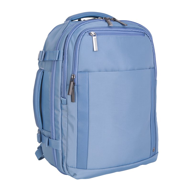 18-Inch Nylon Travel Backpack with Laptop Sleeve & Multiple Compartments