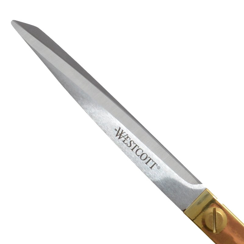 Stainless Steel Fabric Scissors with Gold Handles - 9 Inch Bent Sewing & Office Shears