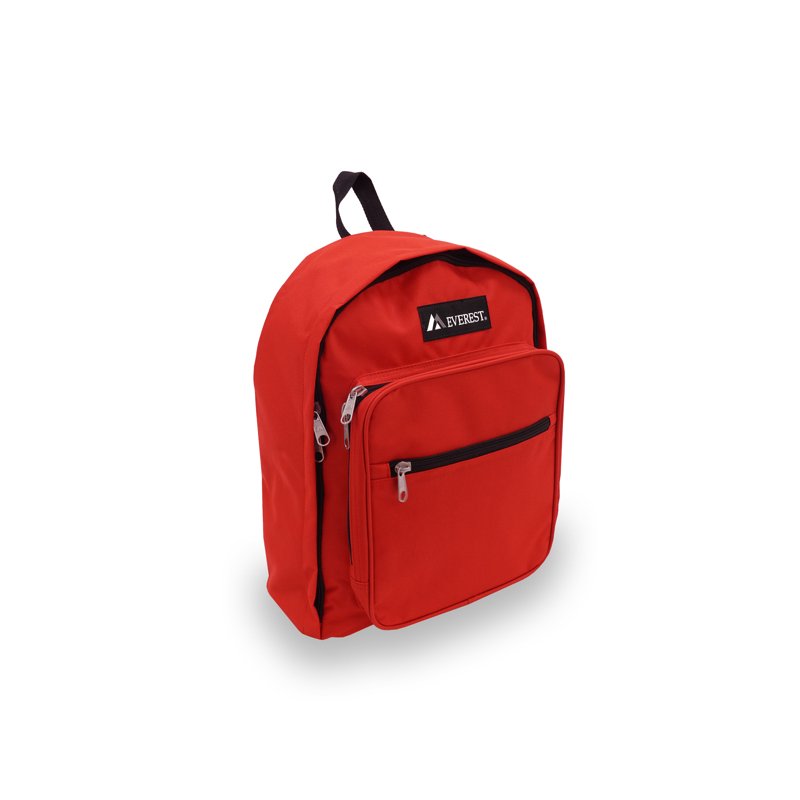 Unisex Standard Backpack with Multiple Compartments - Red & Black Options
