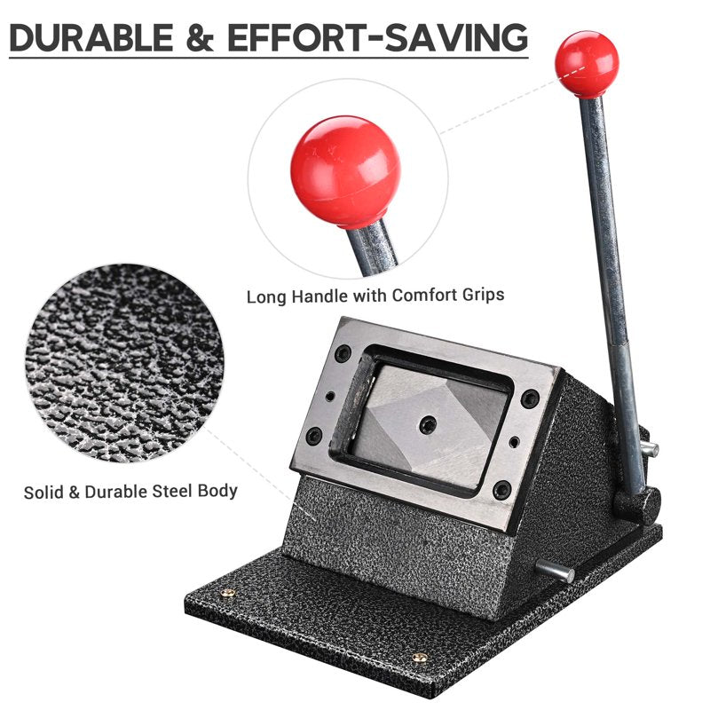Yescom 2.1" x 3.8" Card Die Cutter - Manual ID/ Credit Card PVC Cutter with 0.75mm Thickness
