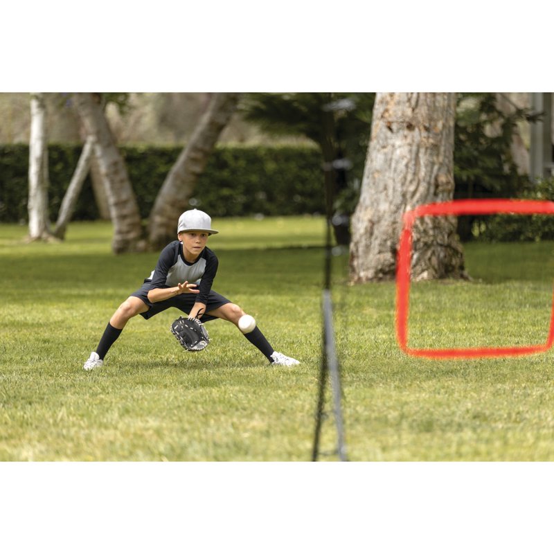 Baseball Pitching & Fielding Trainer Screen with Target - 4.8 ft